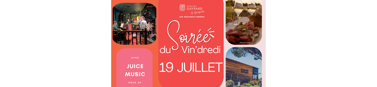 Apéro concert le 19 juillet à la Guinguette du Domaine Gayrard entre Albi et Cordes sur Ciel